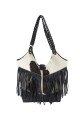 Bolso tote de cuero con flecos Bolso tote de cuero con flecos