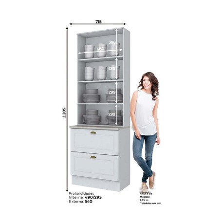 ARMARIO DE COCINA 72 CM MDF BLANCO AMERICANA