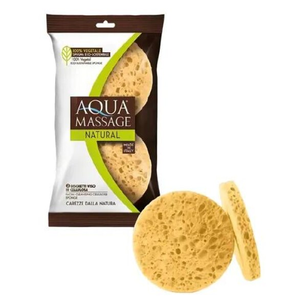 Esponja Facial de Celulosa Natural 2 Unidades - Aqua Massage Esponja Facial de Celulosa Natural 2 Unidades - Aqua Massage