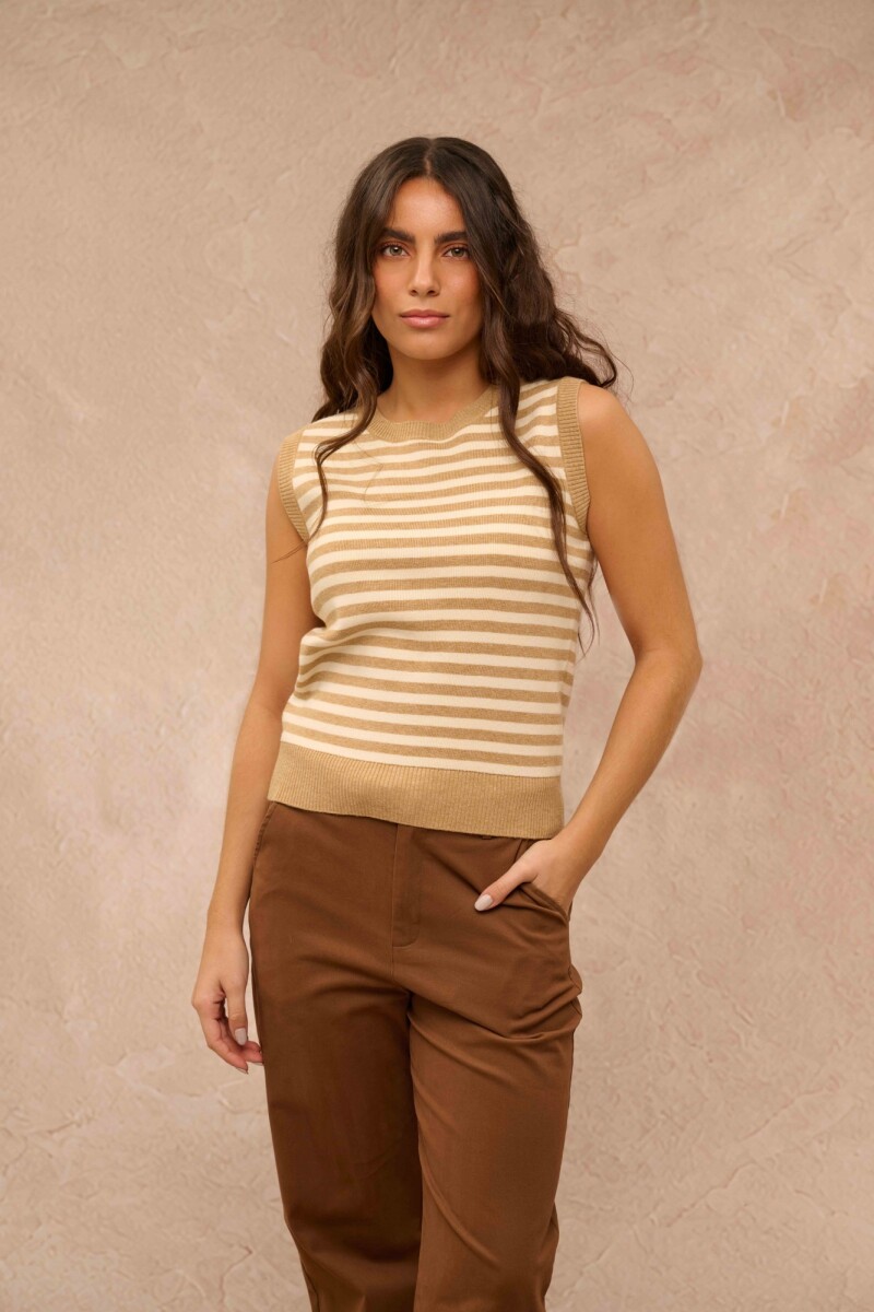 TOP DALIA BEIGE Y CRUDO TOP DALIA BEIGE Y CRUDO