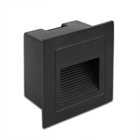 LUMINARIA TRENTO LUX CUBO DE EMBUTIR PARA ESCALERA - 3W Luminaria de Escalera Trento LUX 3W Negro