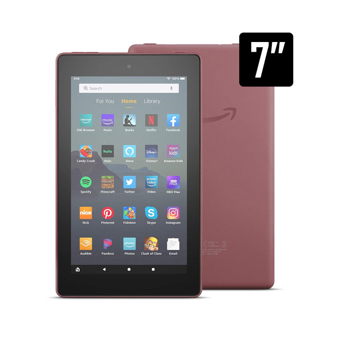 Tablet Amazon Fire HD 7" G9 1GB-16GB Plum Detalles est. - Unica 