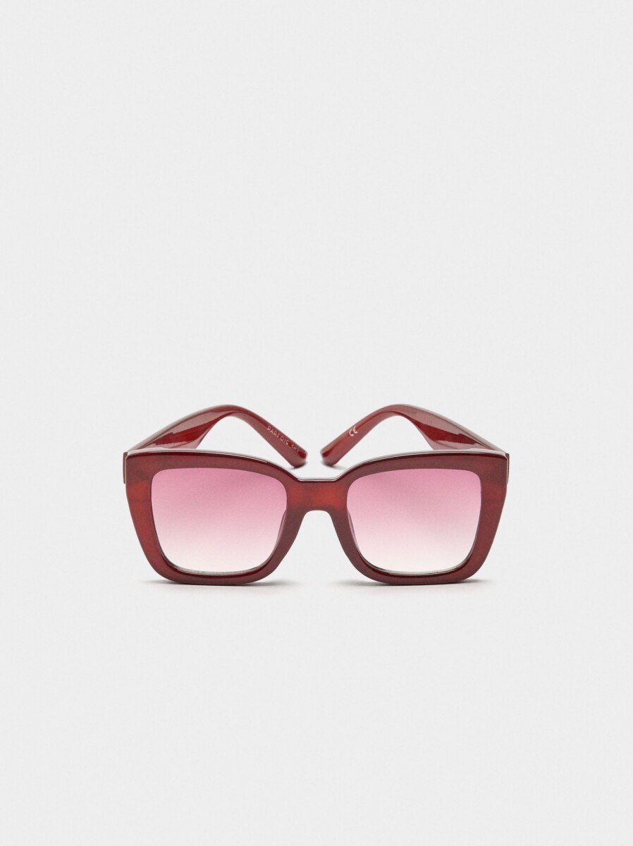 Gafas De Sol Cuadradas - burdeos 