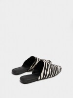 Zapatos De Piel Destalonados Estampado Animal multicolor