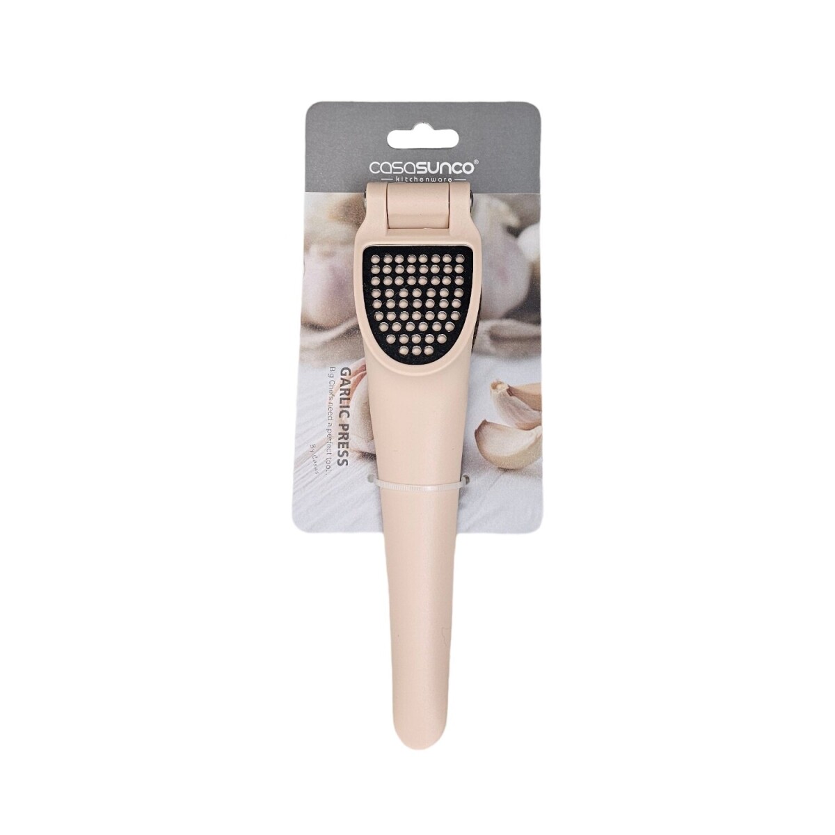Pinza Manual Prensa Picador de Ajo en Acero Inoxidable - Salmón 