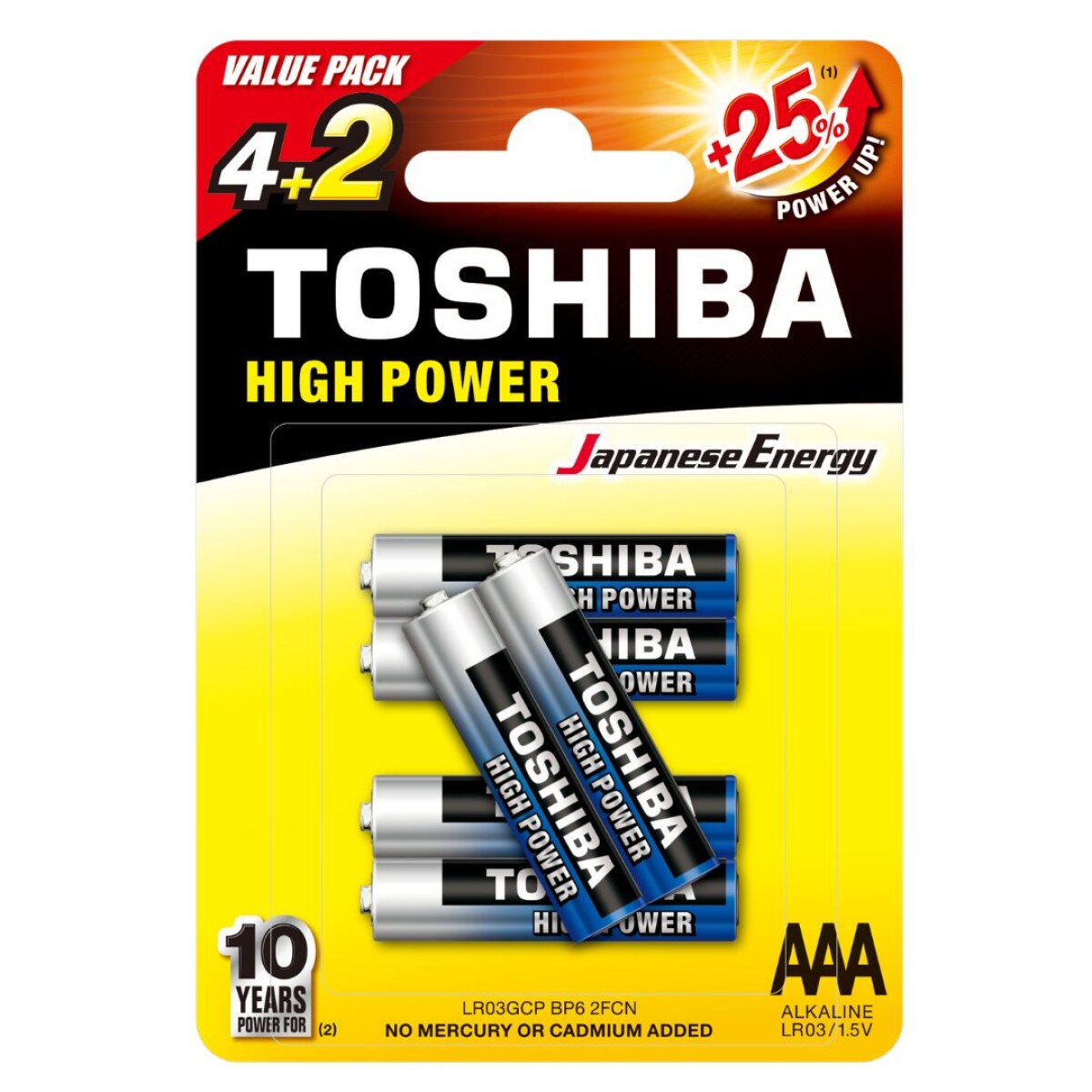 PILAS ALCALINAS AAA 4+2 TOSHIBA 