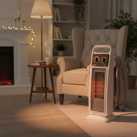 Caloventilador Torre Convector Oscilante 2000W Cuori Legna Blanco