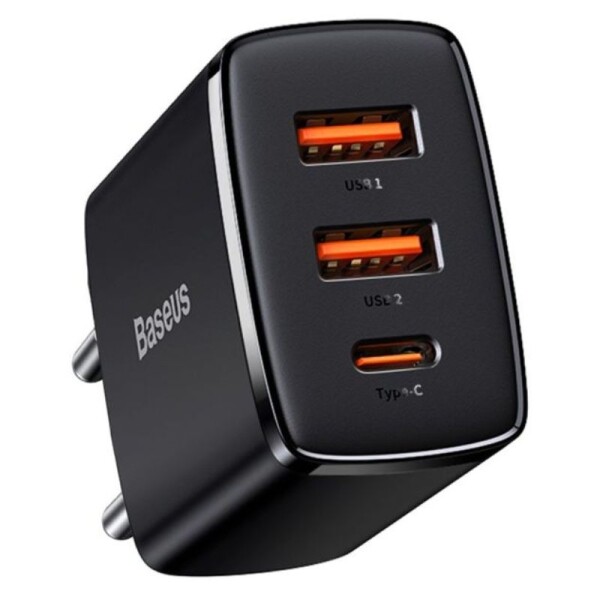 Adaptador De Carga Baseus Comapct 2U+C 30w CCXJ-E01 Adaptador De Carga Baseus Comapct 2U+C 30w CCXJ-E01
