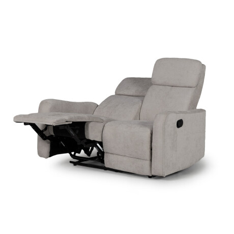 Sofá Pacific (Reclinable) - 2 cuerpos - Tela Microfibra XHR-15 (Greige)