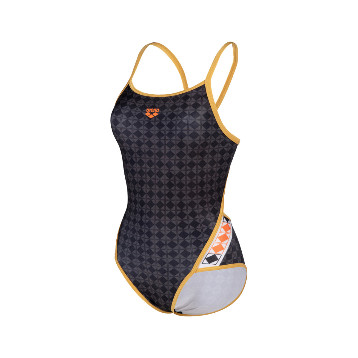 Malla De Entrenamiento Para Mujer Arena Women's 50th Anniversary Swimsuit - Negro, Gris y Dorado 