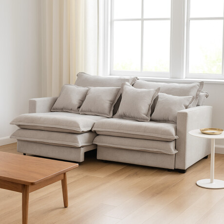 Sofá Cama Winter - Tela Microfibra 12074 (Gris)
