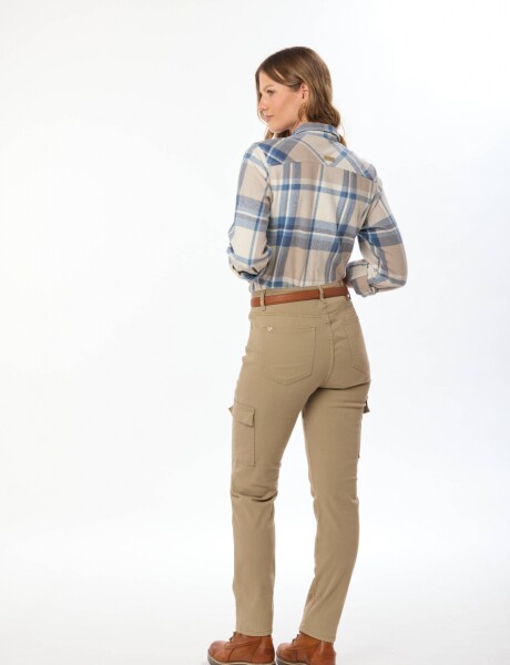 PANTALÓN CARGO SKINNY Beige