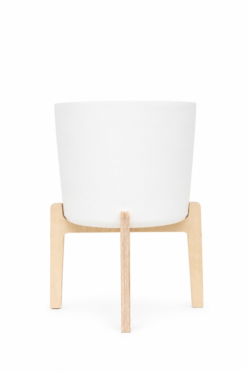 MACETA CERAMICA L MINIMALISTA CON SOPORTE - ALTO 