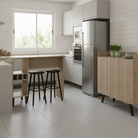 Combo de Cocina de Barra Desayunador y Aparador Bargueño de Arrime Combo de Cocina de Barra Desayunador y Aparador Bargueño de Arrime