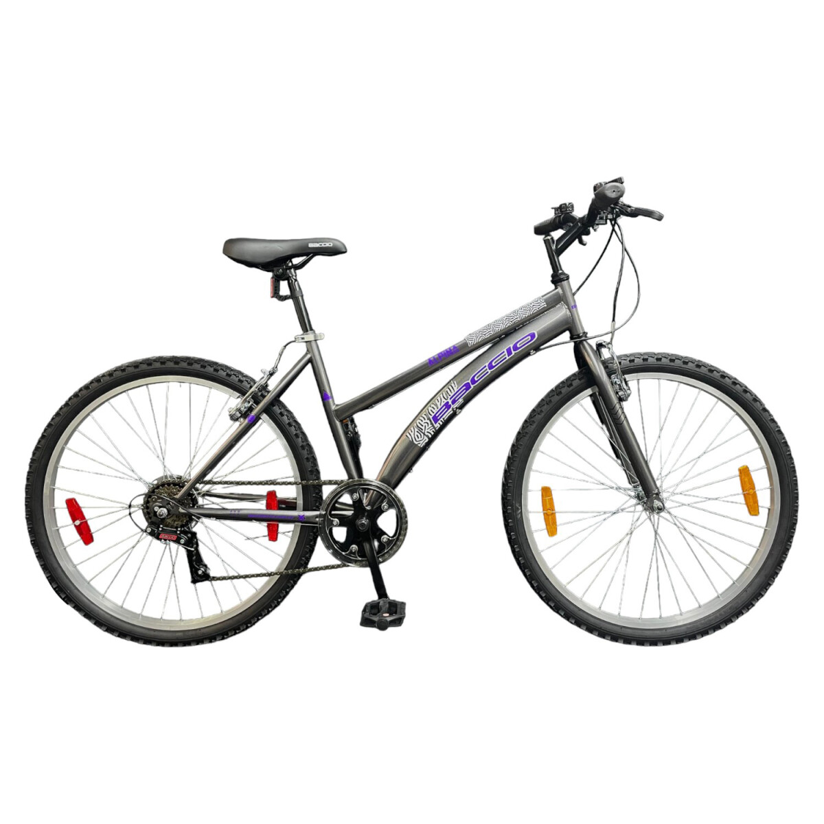 Bicicleta Baccio Alpina Lady Montaña rodado 26 con 6 cambios - GRIS/VIOLETA 