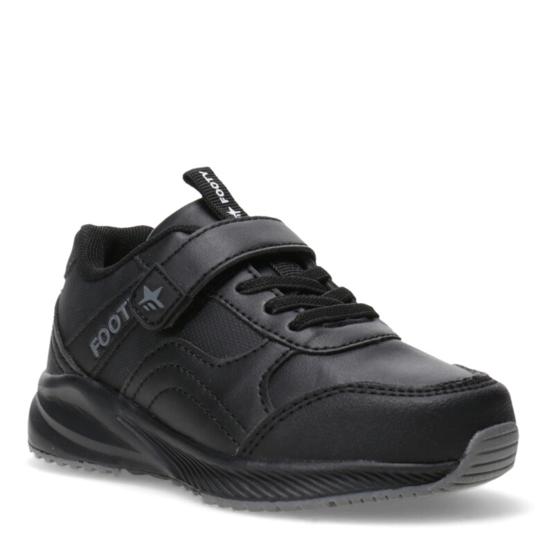 Championes de Niños Footy Stanford con velcro Negro - Gris