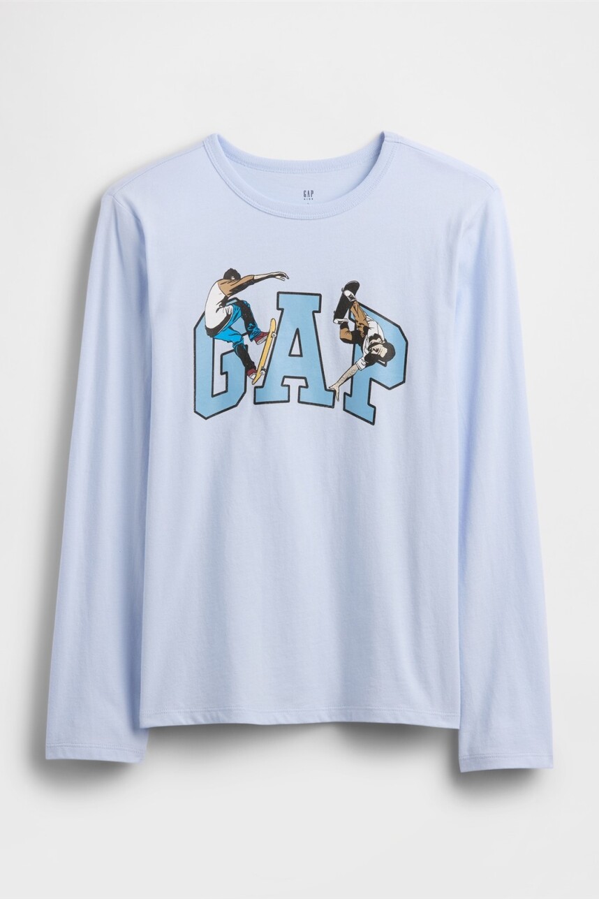Remera Logo Gap Niño Serene Blue