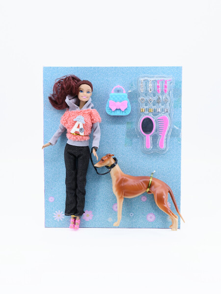 EMMA CON GALGO ROSADO (V)