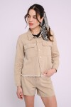 Campera de jean Beige