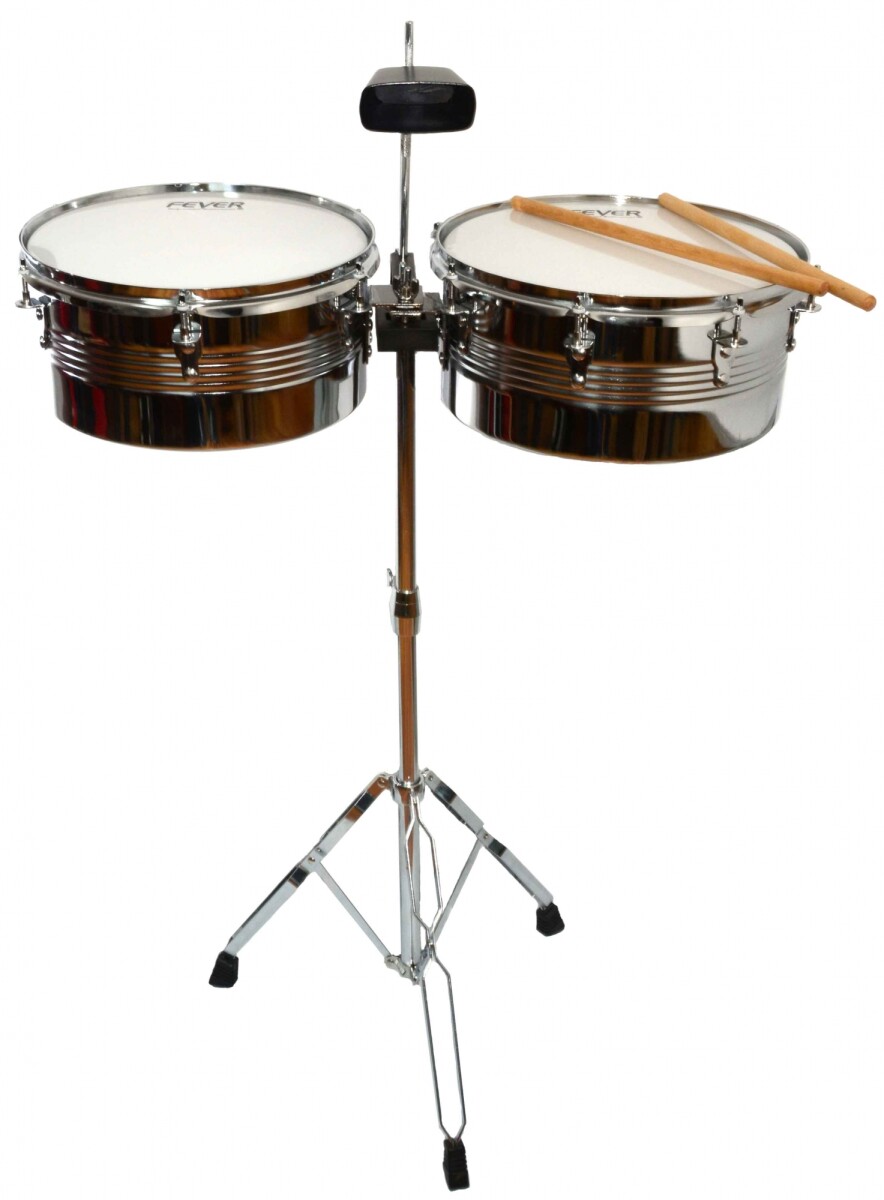 Set de timbales FEVER 13-14 con stand y campana 