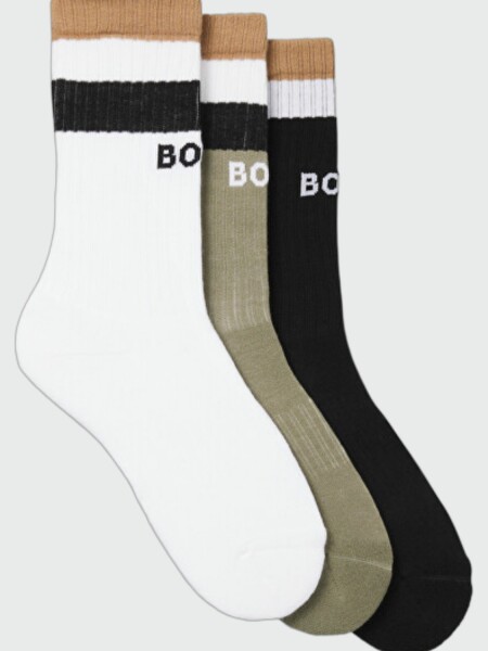 BOSS - Pack 3 Medias Multicolor Logo Surtido