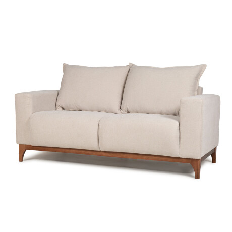 Sofá Oregon - Tela Microfibra - 2 cuerpos FX4-10 (Beige)