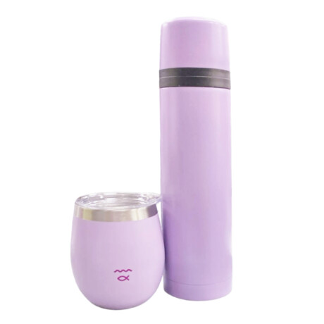 Set Termo Río 500ml + Mate Acero Inoxidable LILA