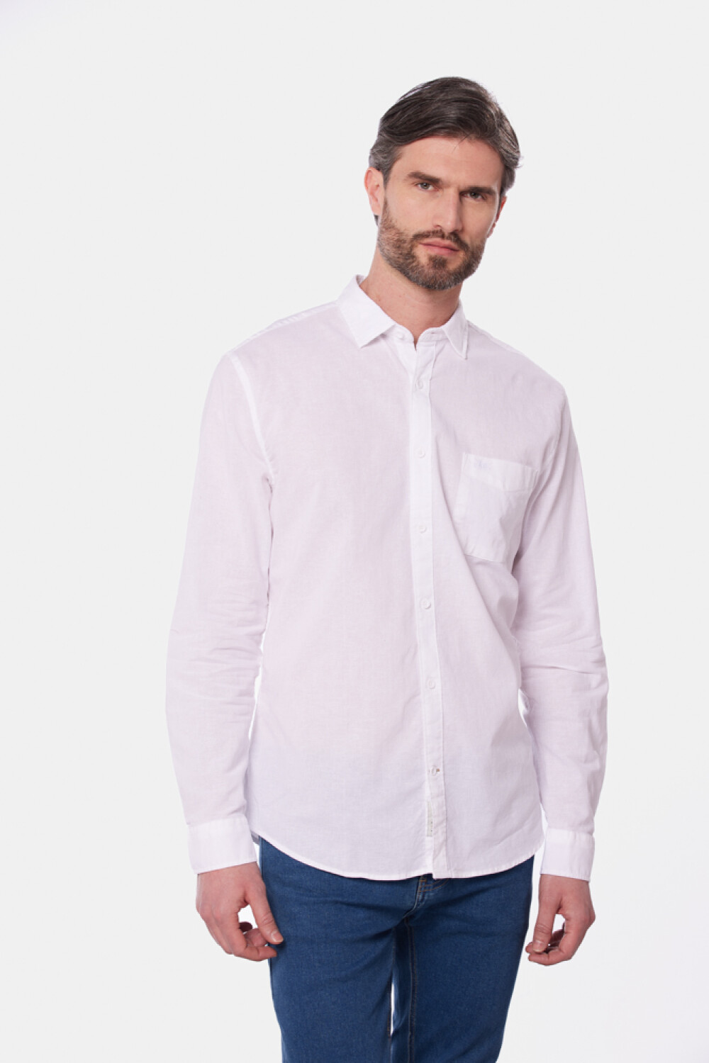 CAMISA DE LINO Blanco