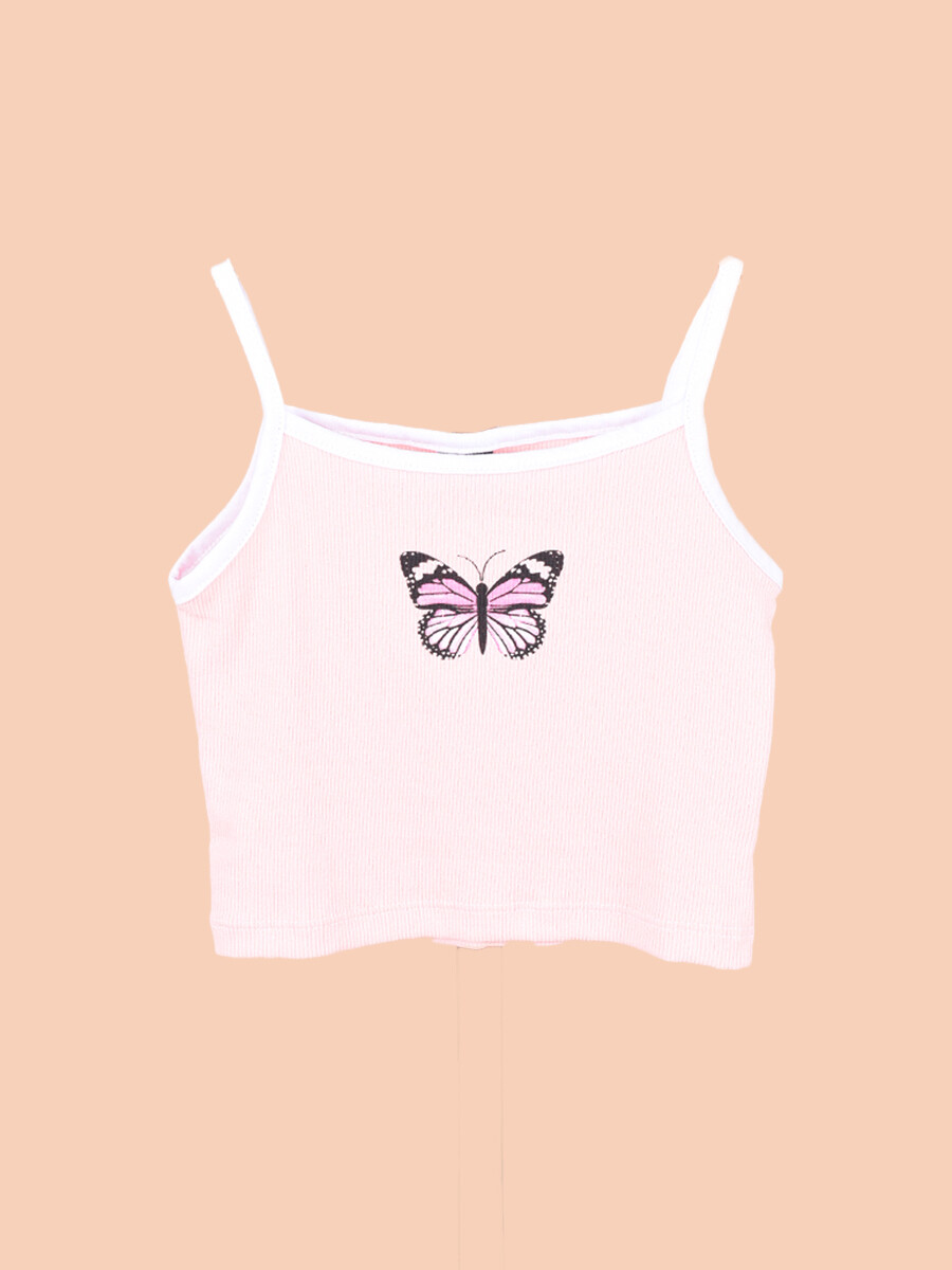 MUSCULOSA BUTTERFLY - ROSADO 