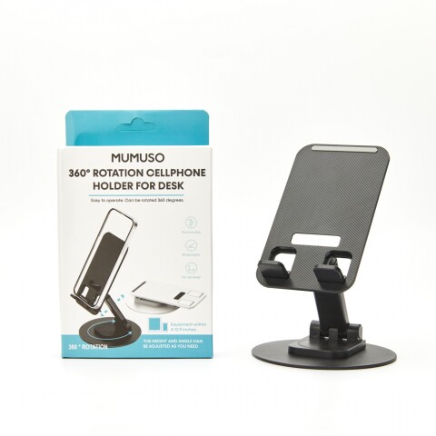 SOPORTE PARA CELULARES DE ESCRITORIO ROTACIÓN 360° (NEGRO) SOPORTE PARA CELULARES DE ESCRITORIO ROTACIÓN 360° (NEGRO)