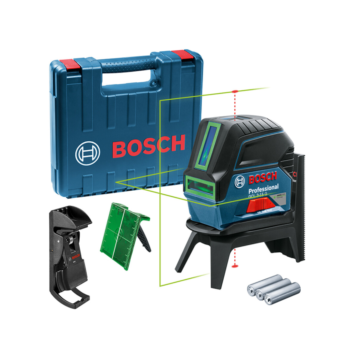 Nivel láser de 2 líneas verdes alc. 15mt GCL2-15G - BS0118 