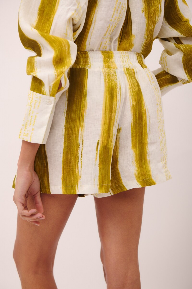 SHORT PERA PRINT Pistacho