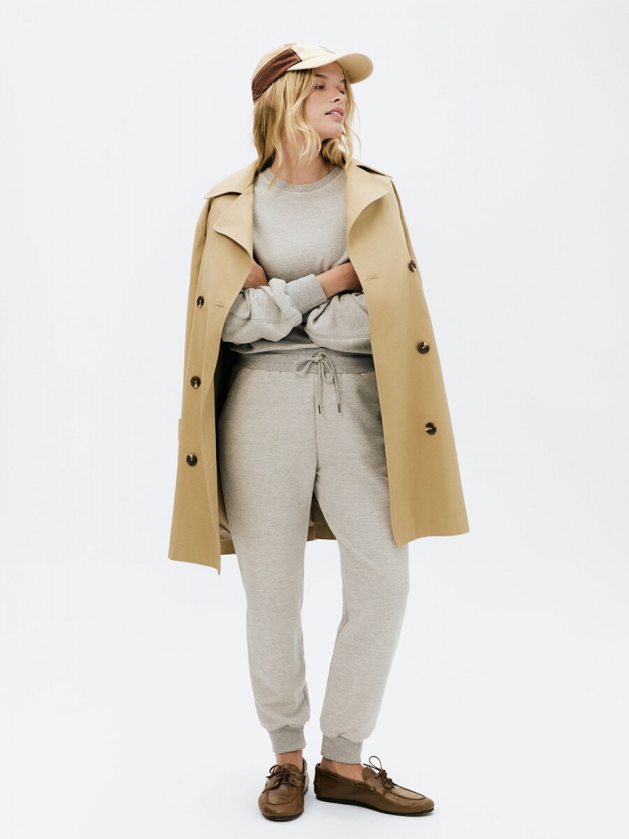 PANTALÓN BABUCHA DE ALGODÓN - BEIGE 