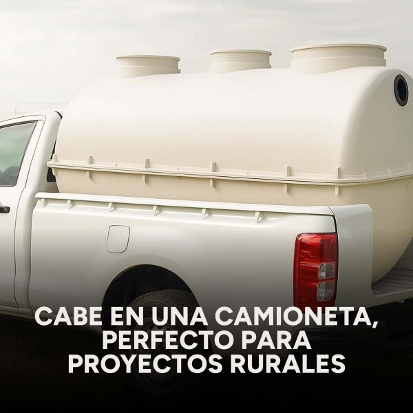 Tanque Fosa Pozo Cámara Séptica Impermeable 2500L 2.50x1 Mts Color Blanco