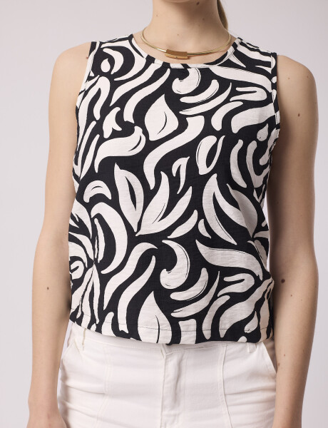 Blusa estampada negro