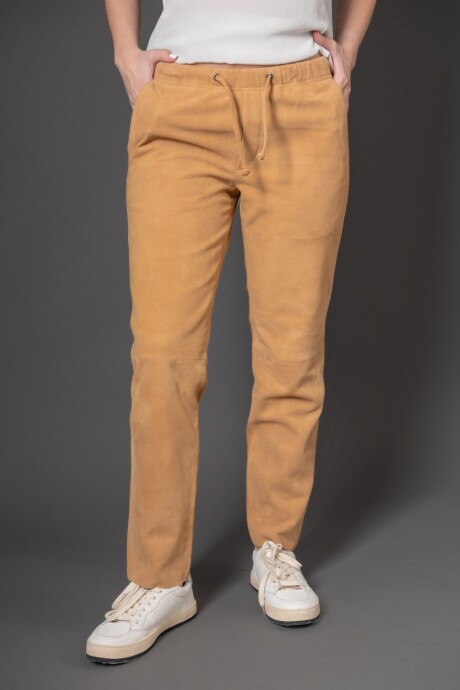 Pantalón de gamuza Camel