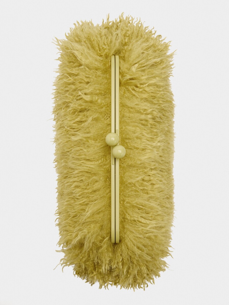 Bolso Efecto Pelo Con Asa De Cadena lima