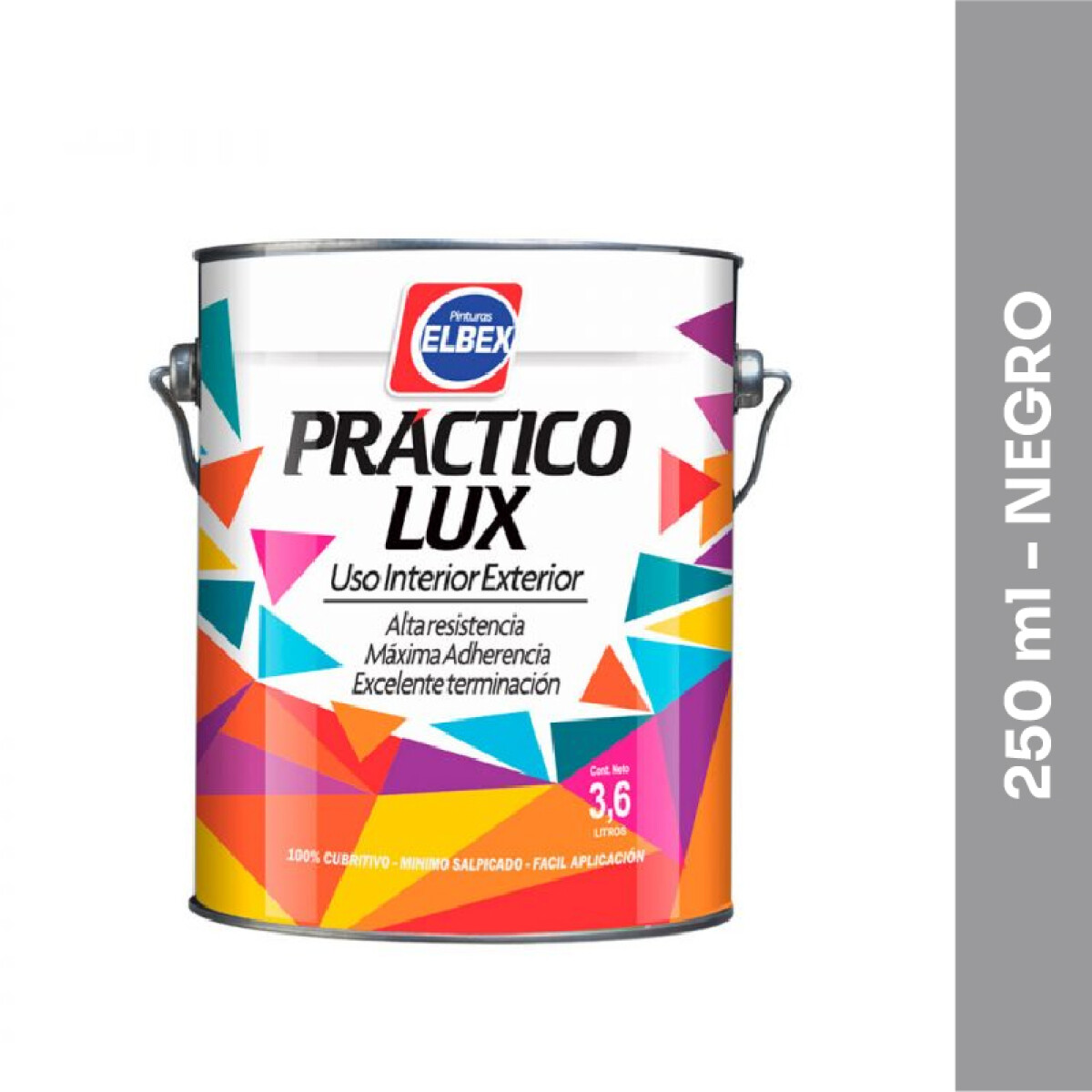 Esmalte Sintético Práctico Lux - Brillante - 250 ml - Negro 