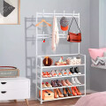 Perchero Zapatera Organizador Negro Blanco