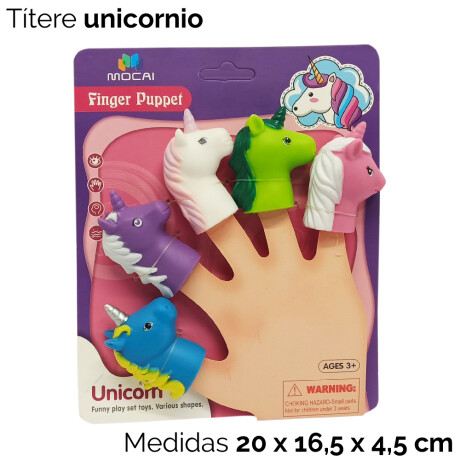 Títere De Goma X5 Unicornios 7670 Títere De Goma X5 Unicornios 7670