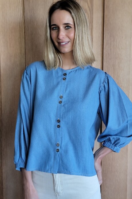 Camisa Melón Denim Celeste