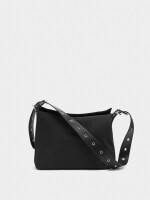 Bolso De Hombro Liso De Nylon negro