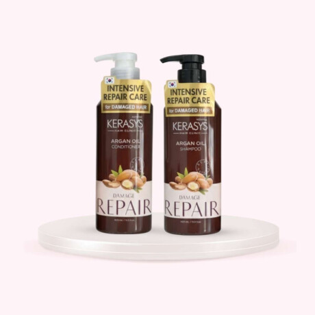 Dúo Capilar Shampoo + Acondicionador Kerasys Argán Oil (400Ml) Con Aceite De Argán Para Cabellos Secos Y Dañados