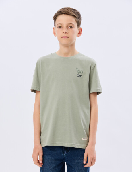 REMERA ESTAMPADA DE ALGODÓN Verde
