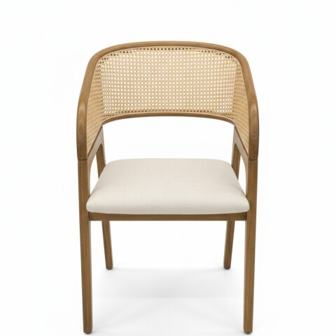 POLTRONA RATAN/LINO BEIGE COMB 60X55X79.5CM Unica