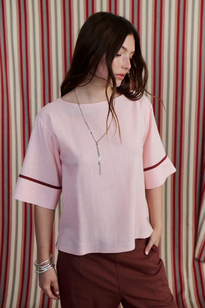 BLUSA LINO ATAR ROSA
