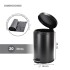 Cesto de basura 20 Litros Residuos Papelera Extraíble Acero Inoxidable Negro cb002 Cesto de basura 20 Litros Residuos Papelera Extraíble Acero Inoxidable Negro cb002