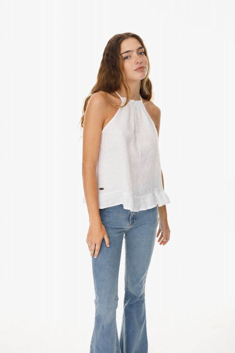 Musculosa Halter Blanco
