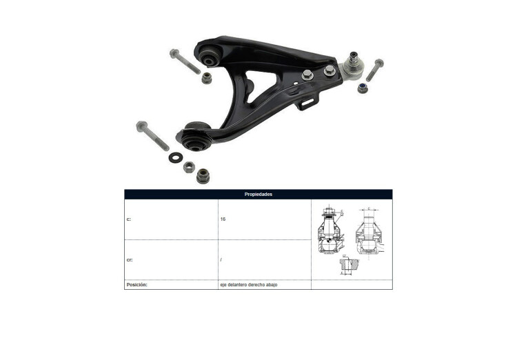 Parilla De Suspension Delantera Renault Megane/Scenic 96-01 Der Parilla De Suspension Delantera Renault Megane/Scenic 96-01 Der