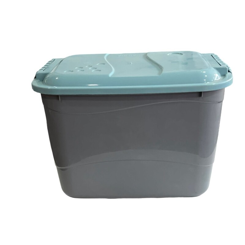Caja Organizadora rectangular mediana de plástico con trabas - RAINHA Caja Organizadora rectangular mediana de plástico con trabas - RAINHA